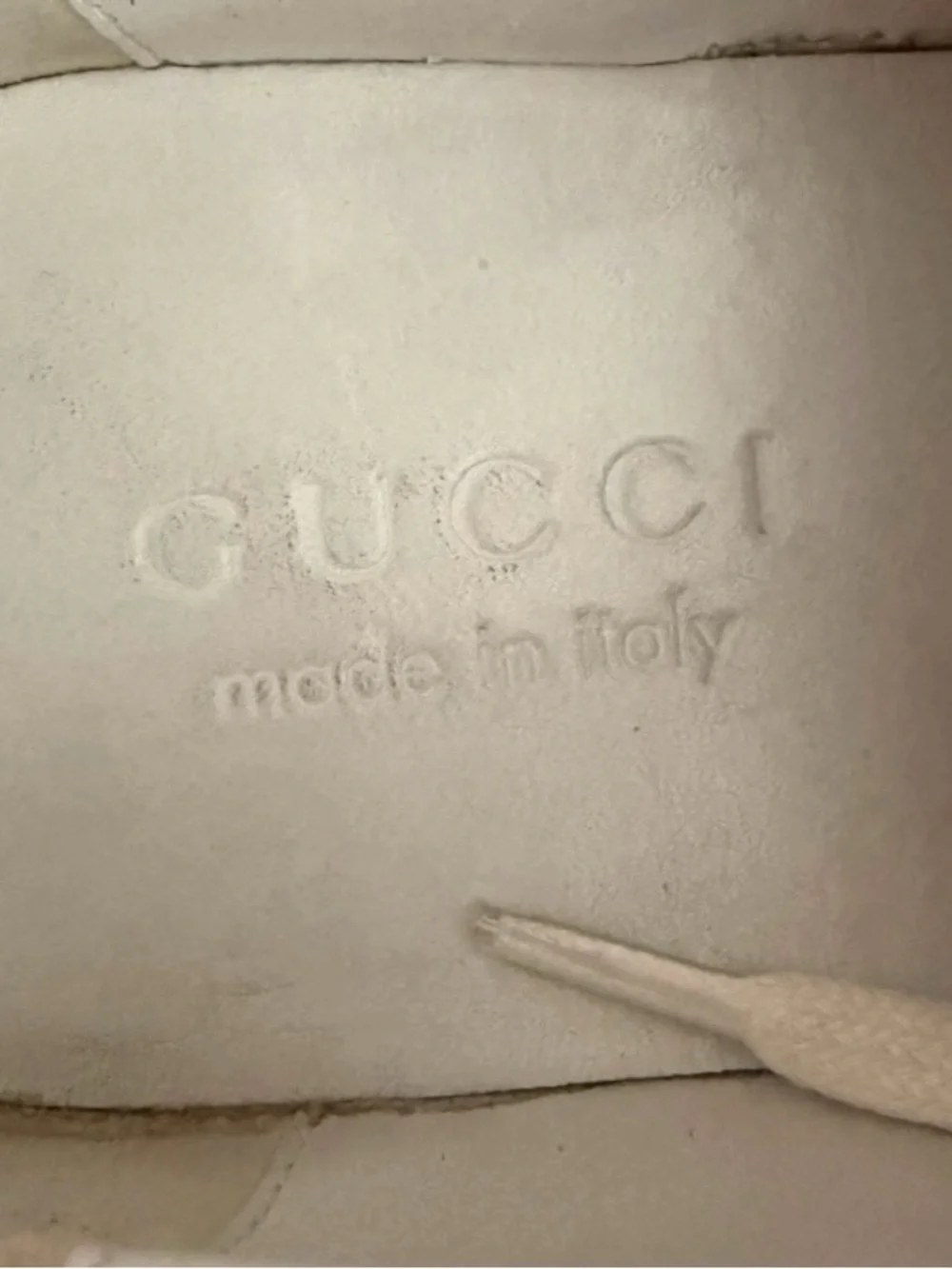 Authentic Gucci Off-White GG Monogram Canvas Low-Top Sneakers